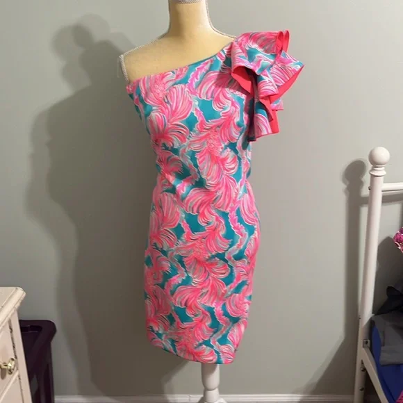 Lilly Pulitzer | Dresses | Lilly Pulitzer One Shoulder Dress | Poshmark